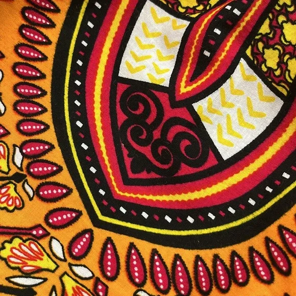 SB FASHION Dashiki African Ethnic Print Cotton Elastic Waist Self Tie Maxi M-O/S - Picture 12 of 16